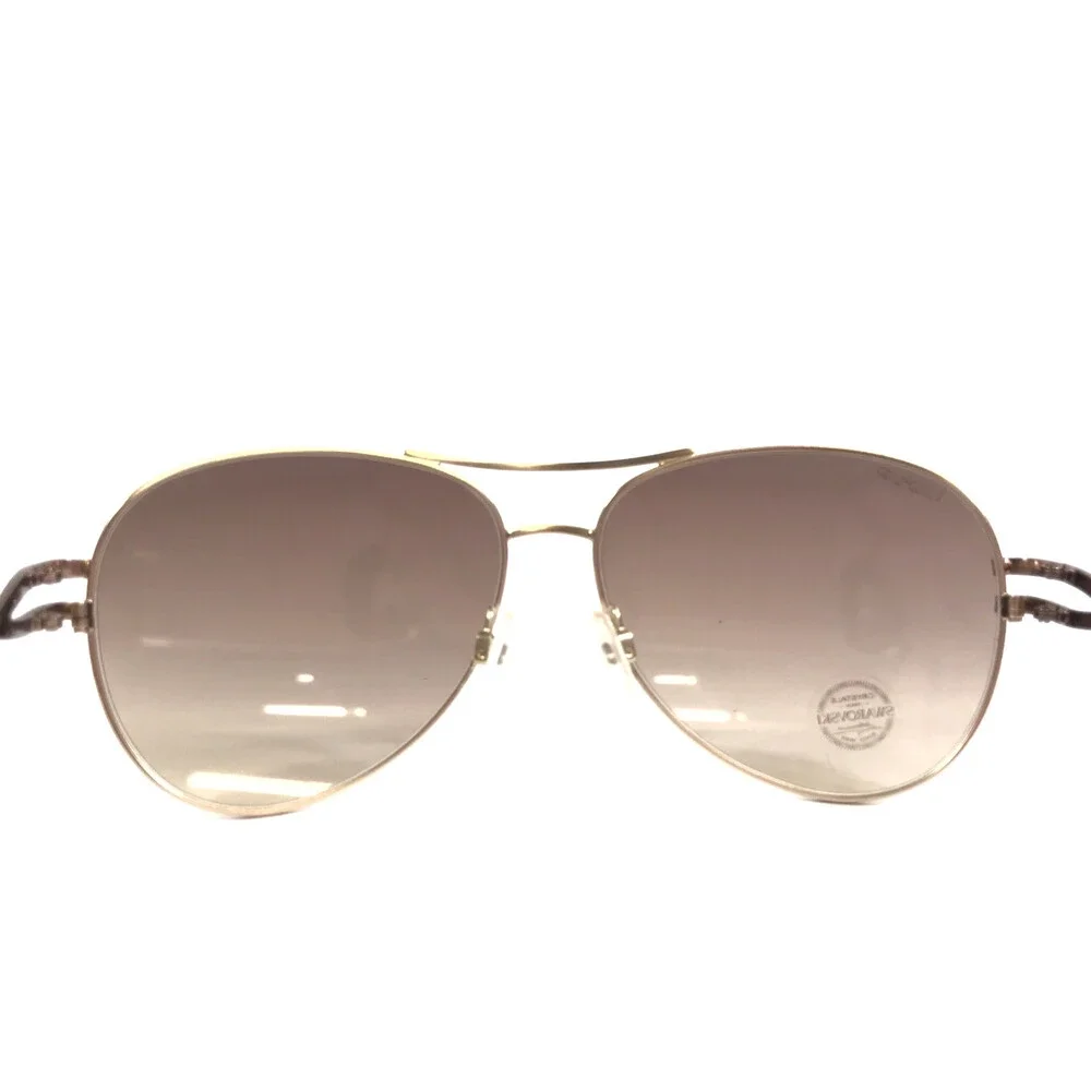 Bebe Sunglasses BB7200 710 GOLD Brown Aviator Frames with Brown Gradient Lenses